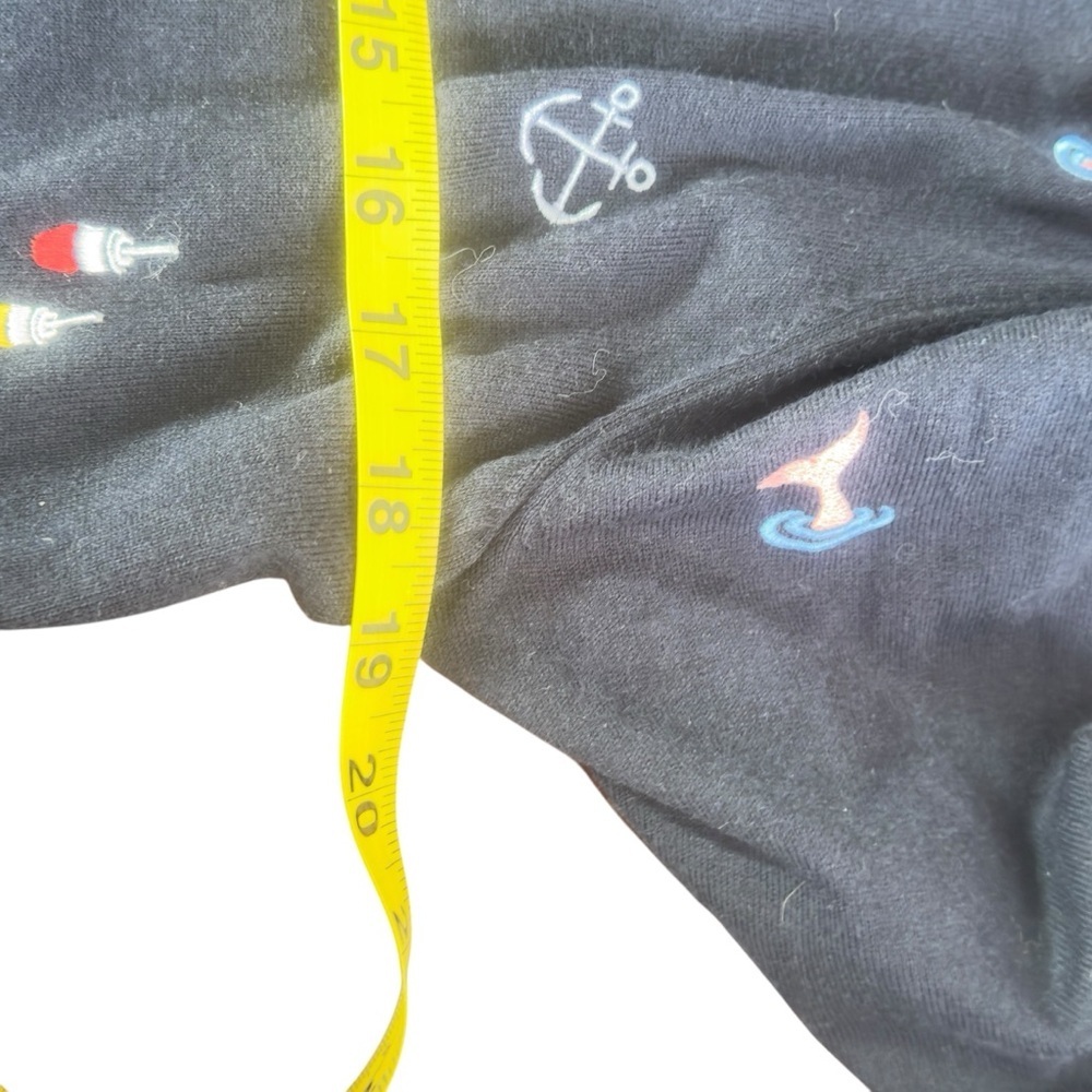 Talbots Three Quarter Sleeve Nautical Embroidered Sweater - Picture 5 of 8